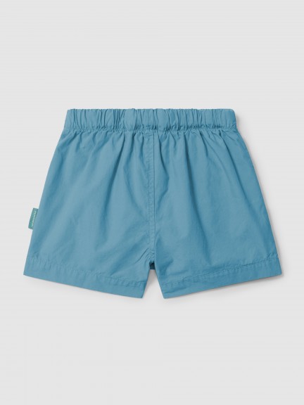Falda-pantalón en sarga con detalle de cinta decorativa Falda-pantalón en sarga con detalle de cinta decorativa