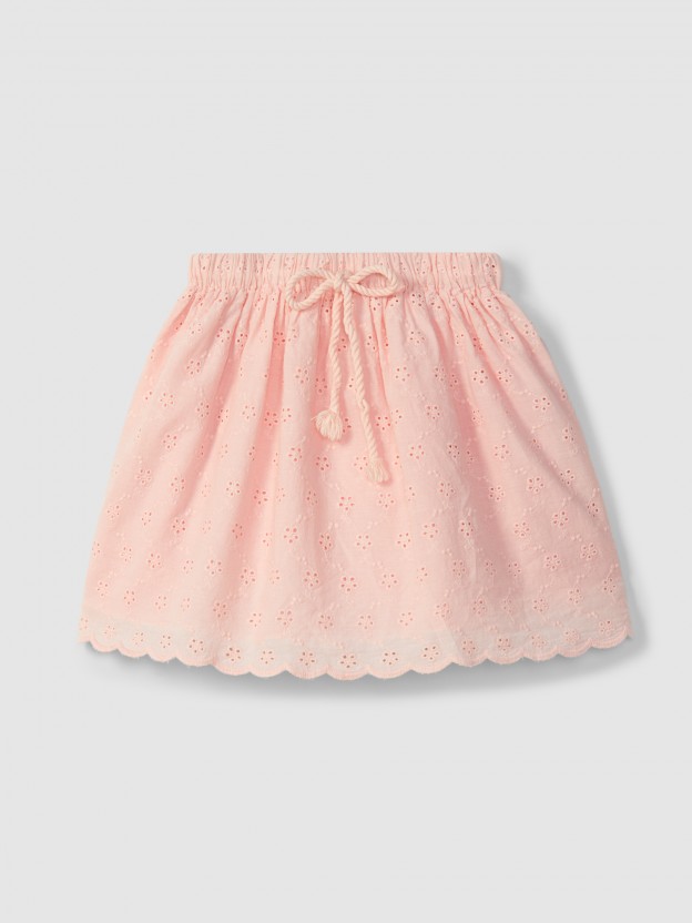 Skirt in English embroidery Skirt in English embroidery