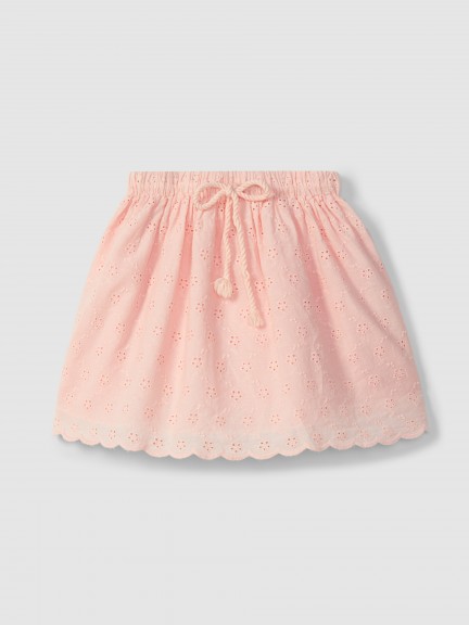 Skirt in English embroidery