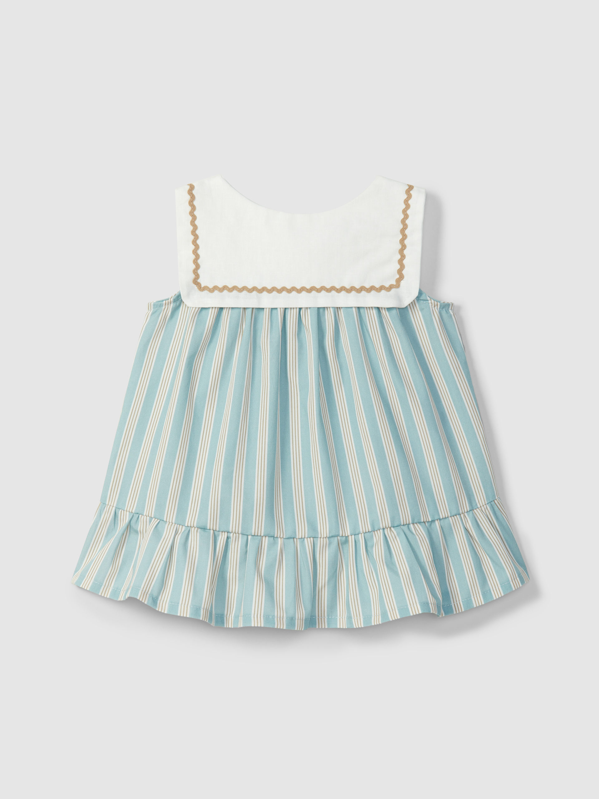 Vestido a rayas con detalle de zigzag
