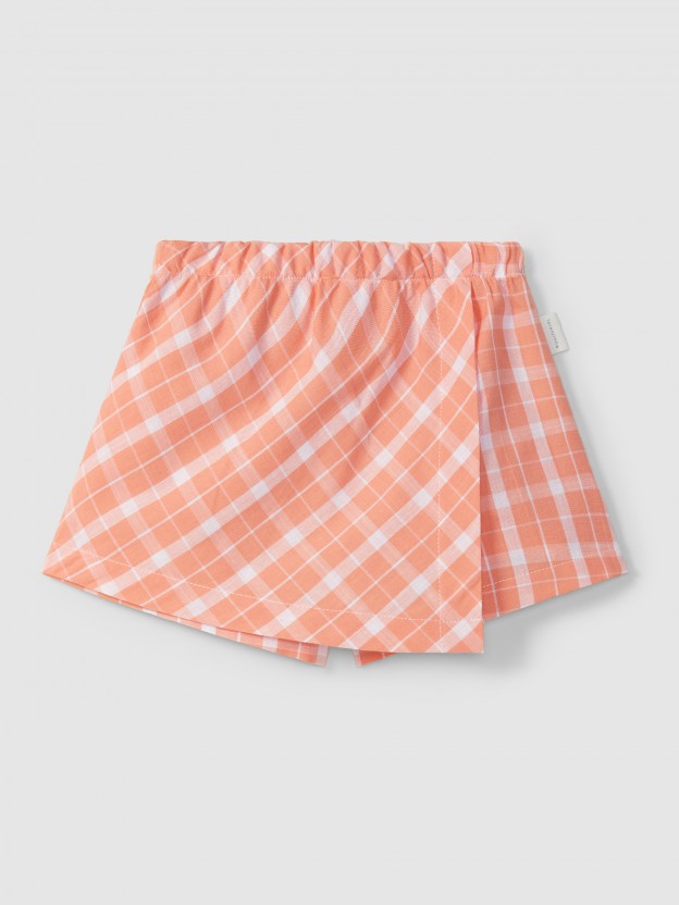 Jupe-culotte carreaux
