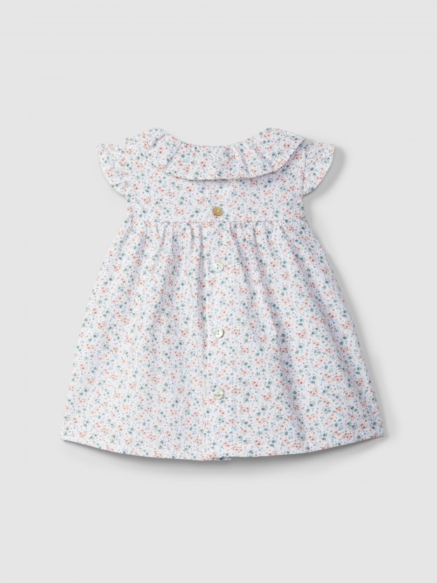 Vestido flores seersucker