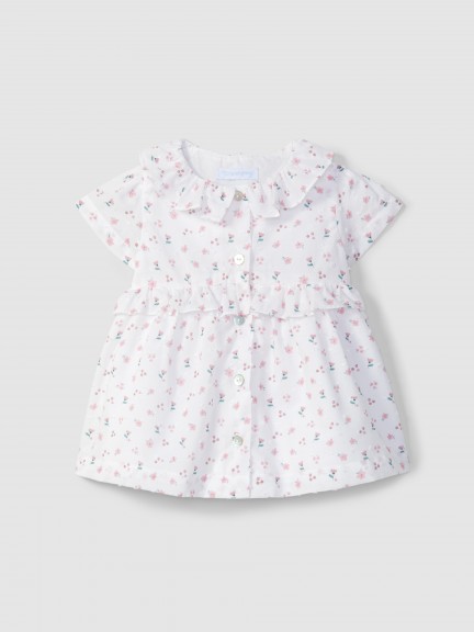 Vestido plumeti estampado floral