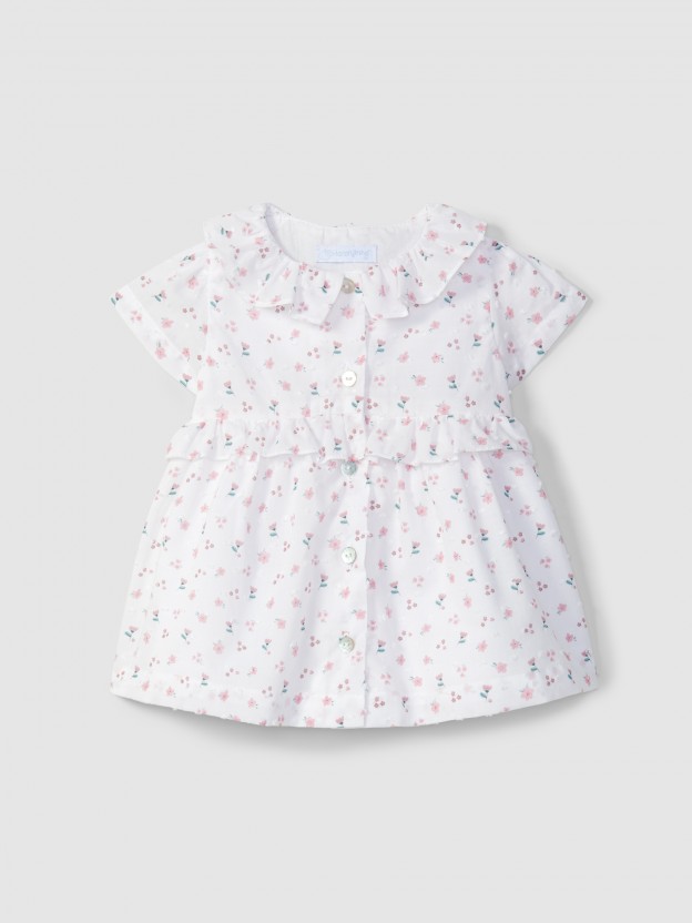 Floral print plumeti dress Floral print plumeti dress