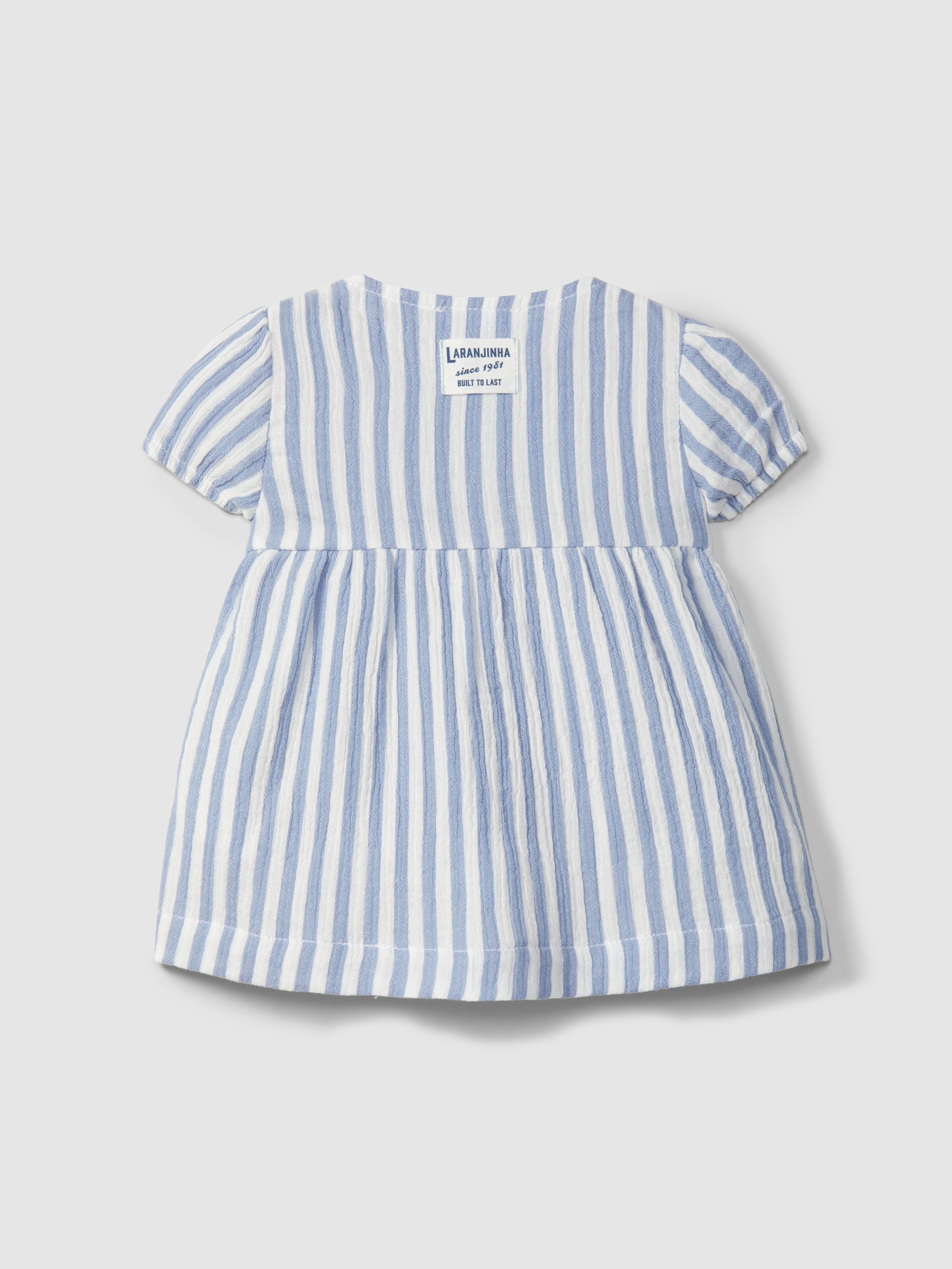 Dress in striped gauze