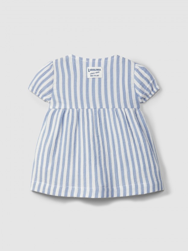 Dress in striped gauze Dress in striped gauze