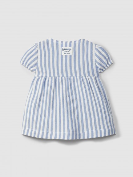 Dress in striped gauze Dress in striped gauze