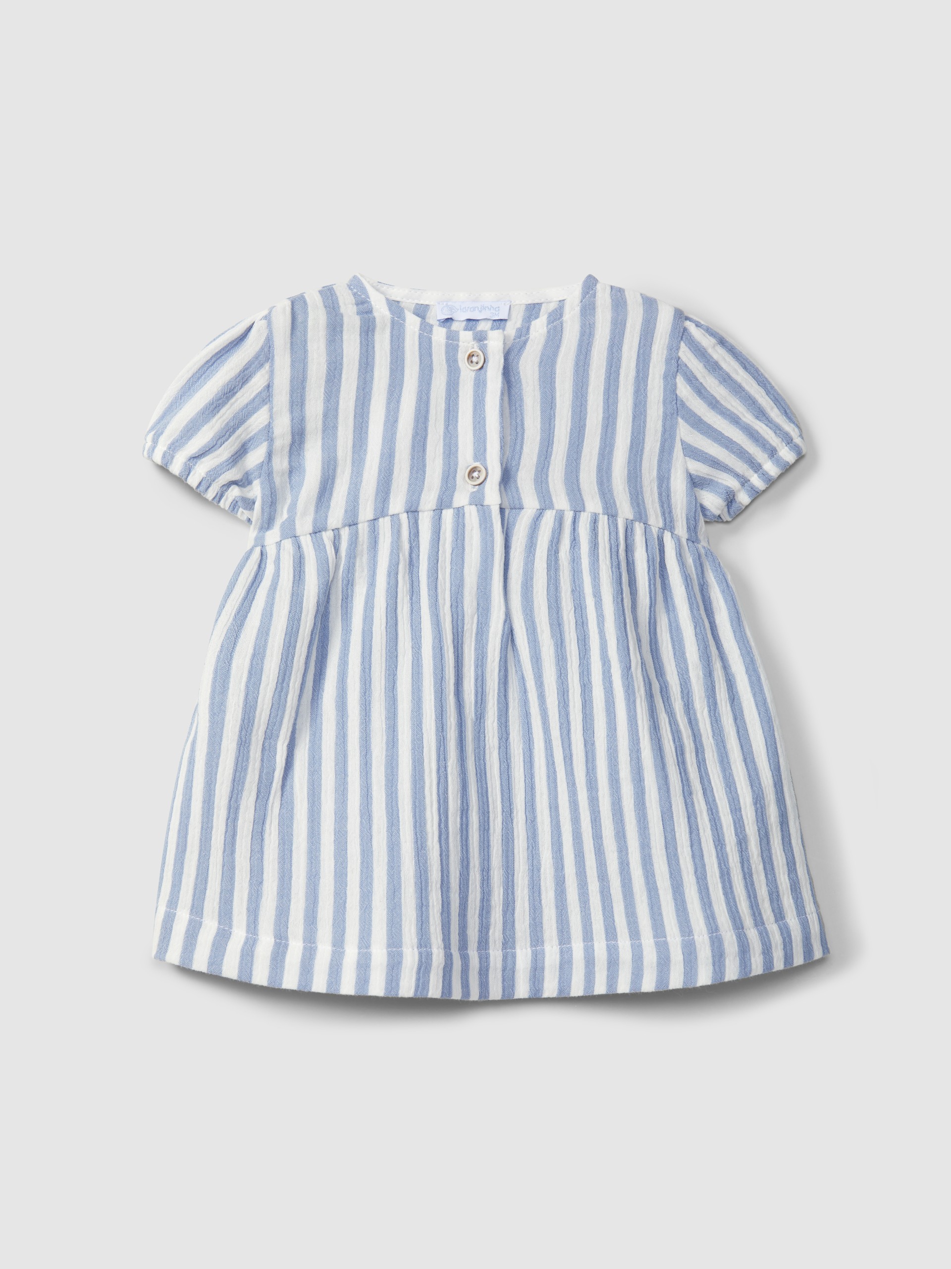 Dress in striped gauze