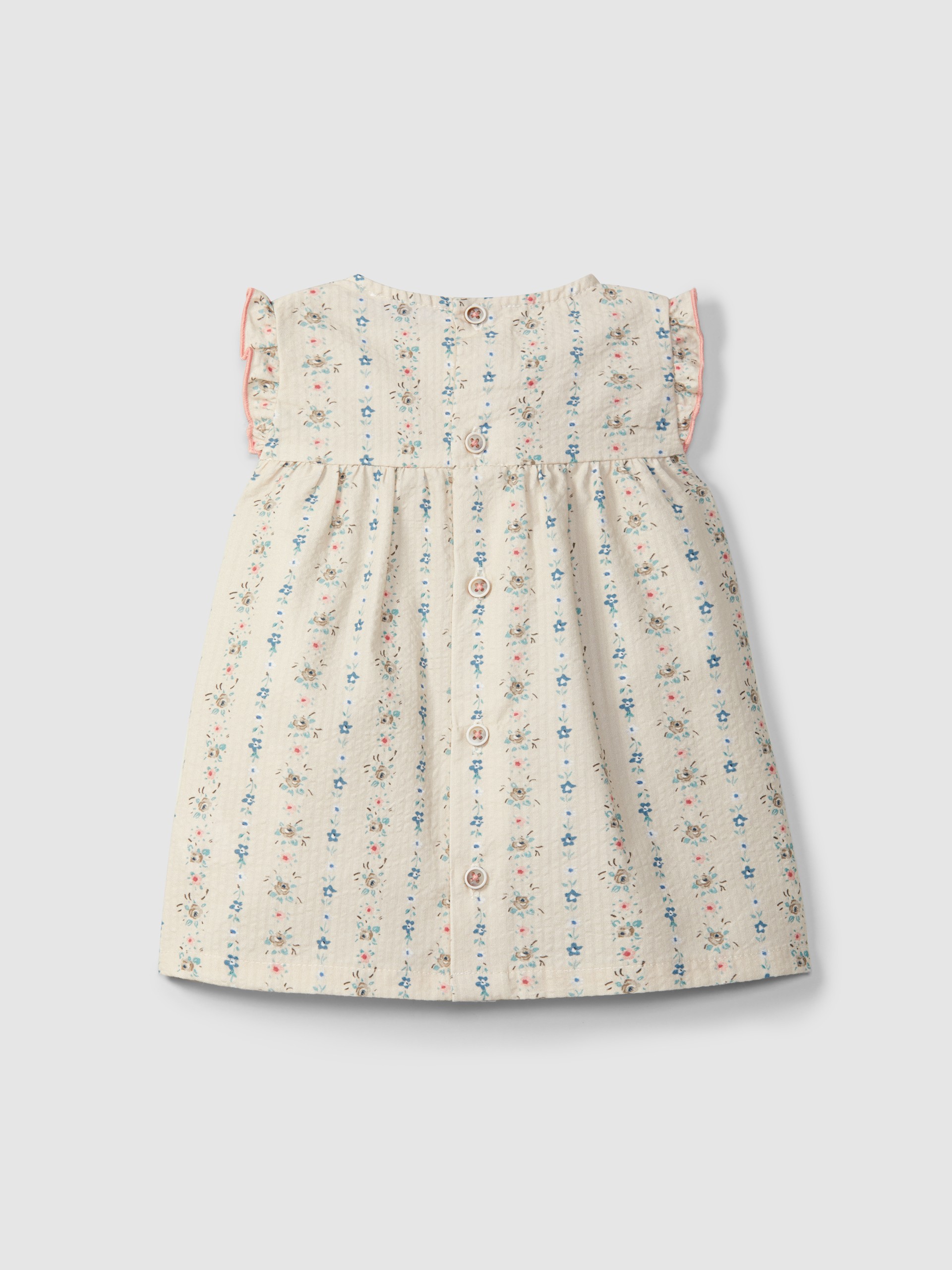 Vestido seersucker estampado floral