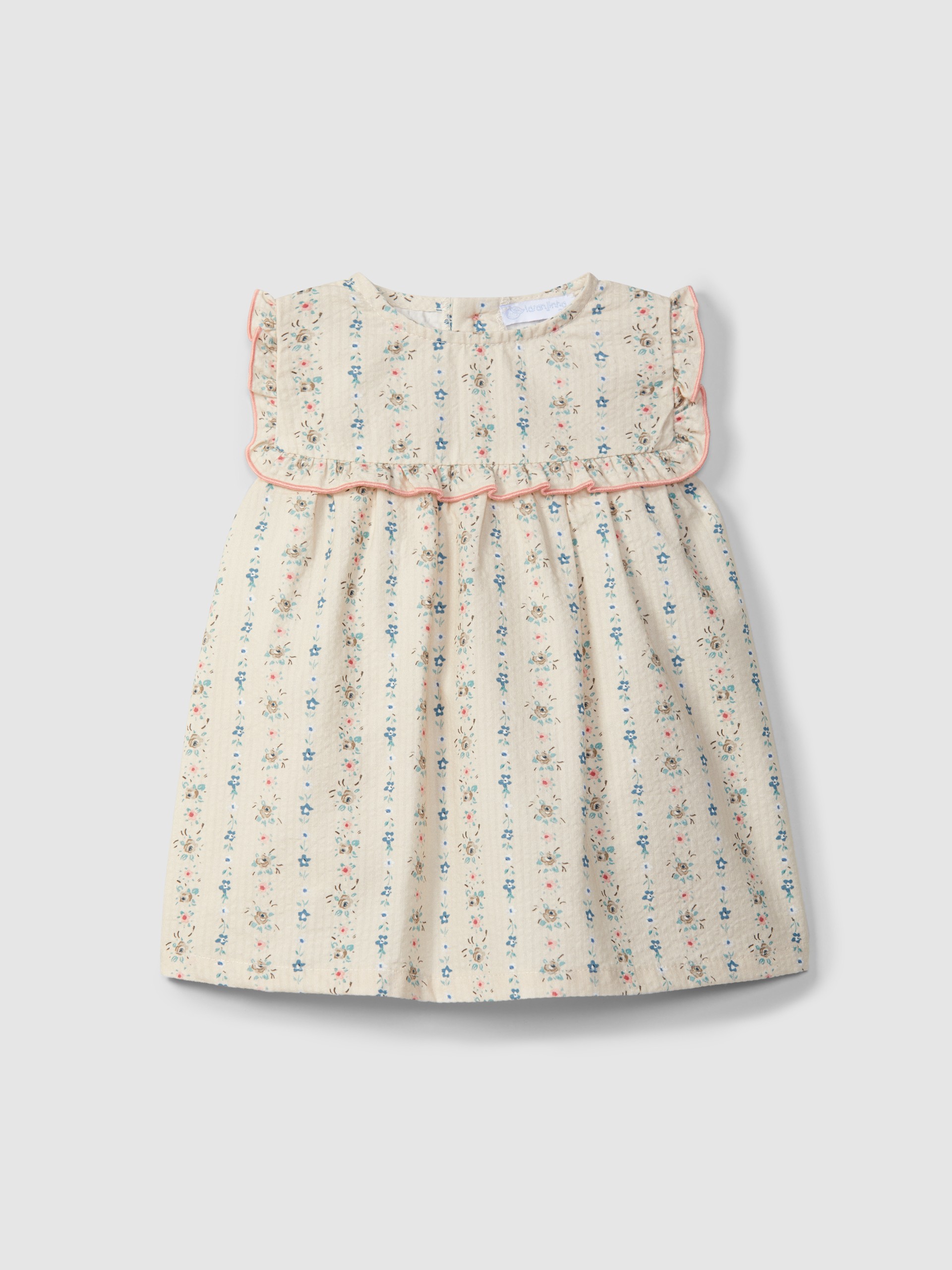 Vestido seersucker estampado floral