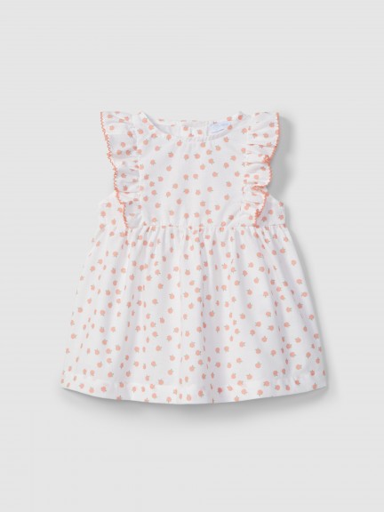 Robe imprim�e avec d�tails de couleur en contraste