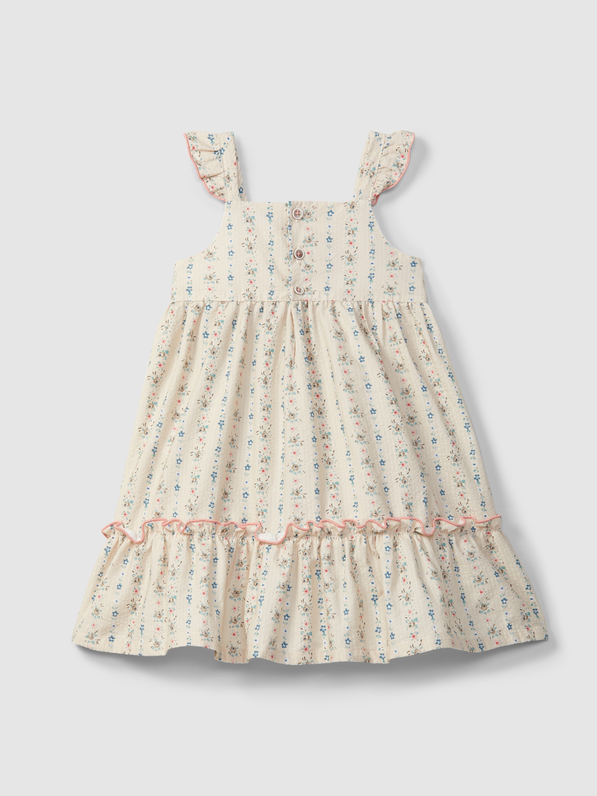 Vestido seersucker estampado floral