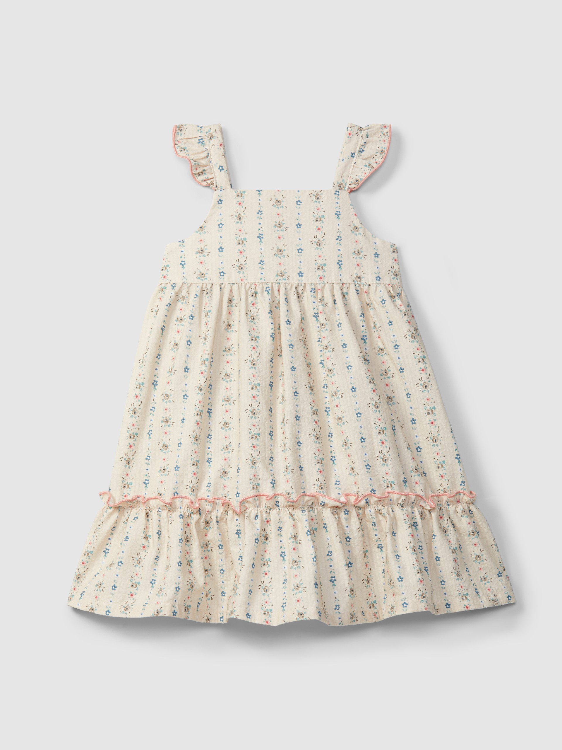 Vestido seersucker estampado floral