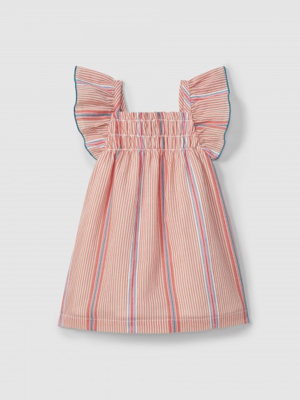 Dress in jacquard striped fabric Dress in jacquard striped fabric
