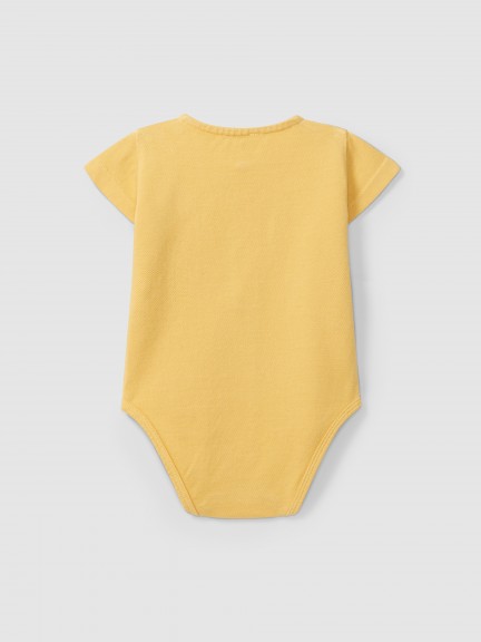 Piqué bodysuit mandarin collar Piqué bodysuit mandarin collar
