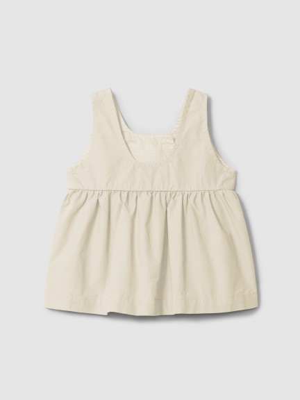 Plain twill pinafore dress Plain twill pinafore dress