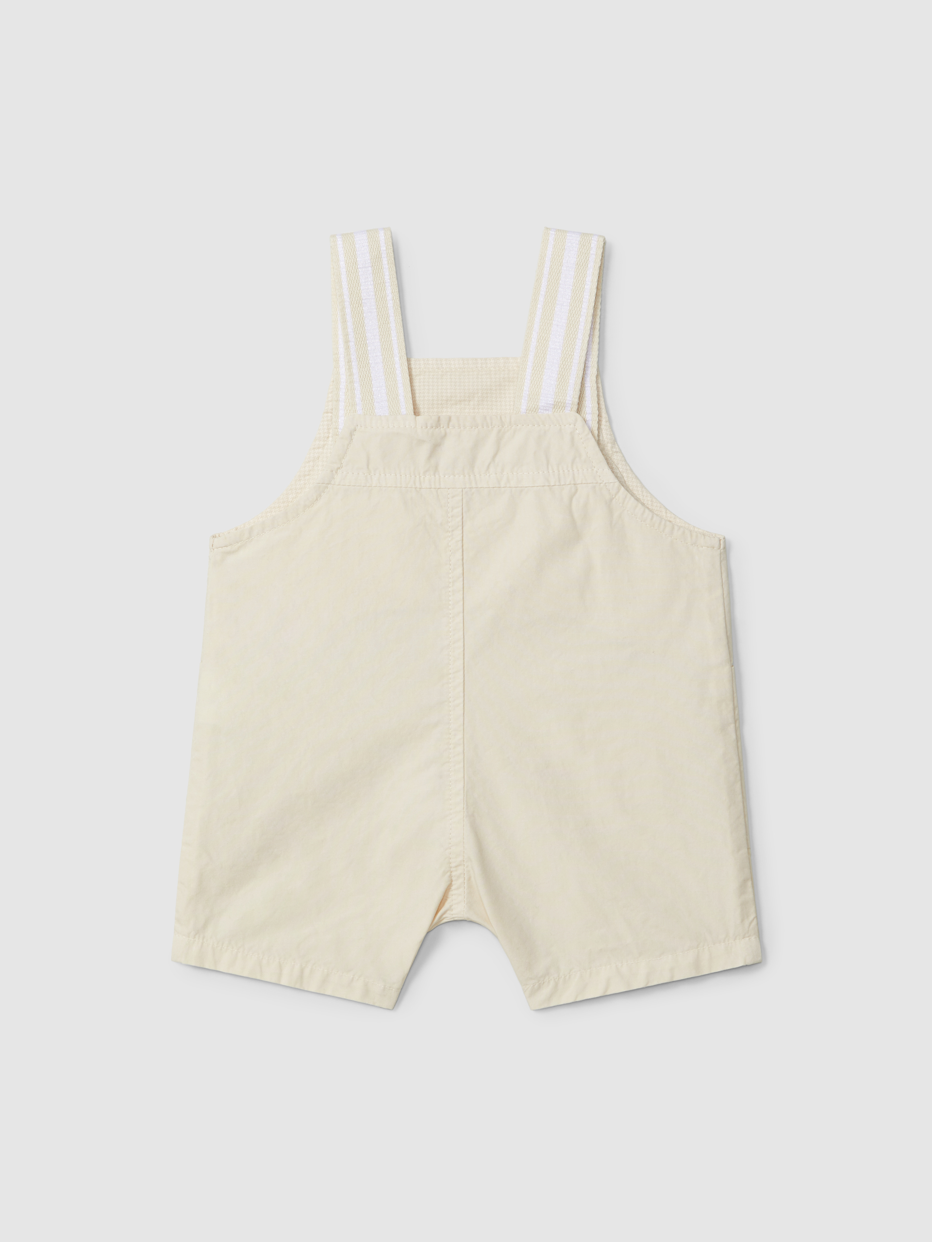 Short-salopette bretelles à rayures de couleur en contraste