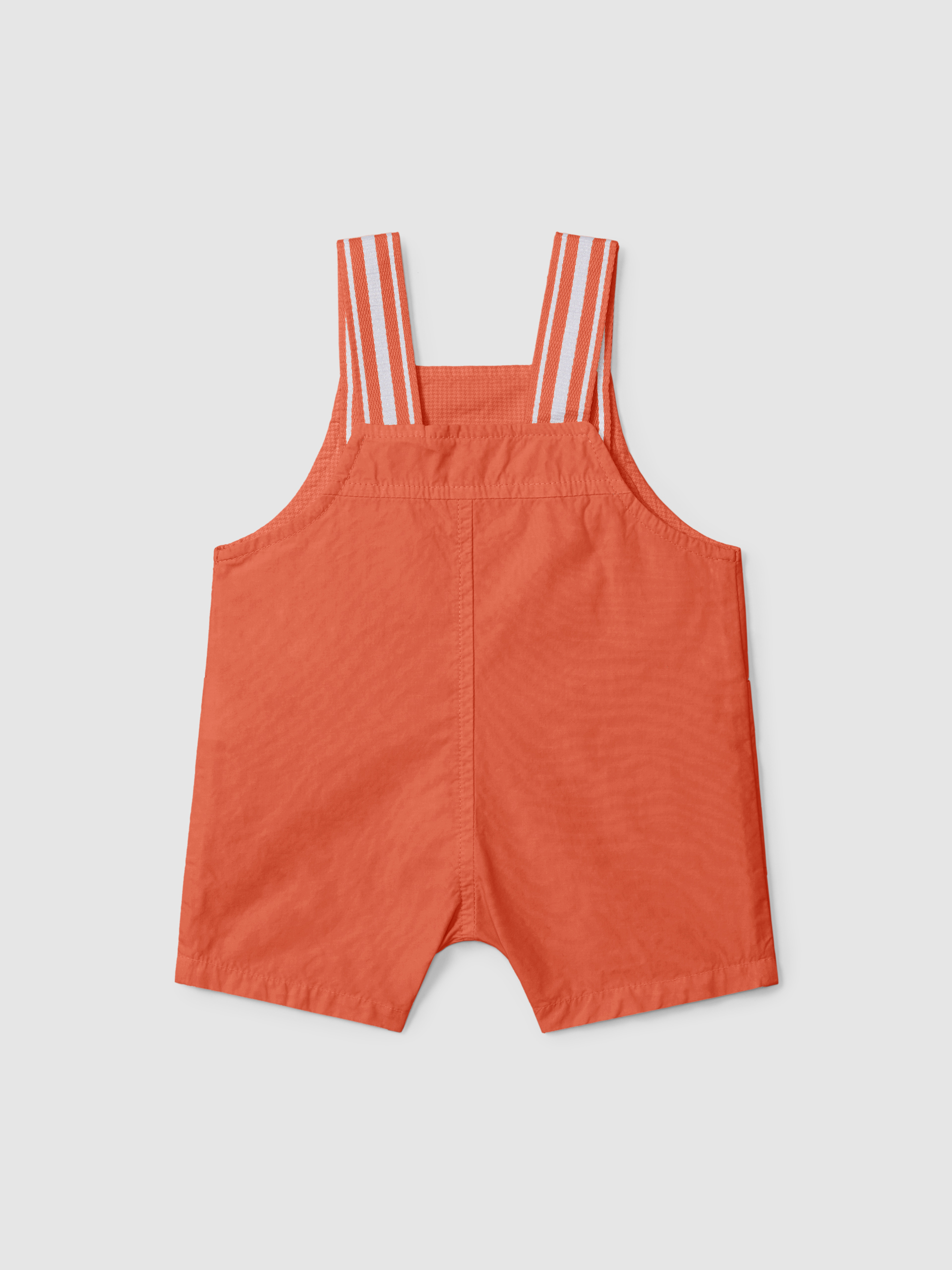 Calções de peito alças com riscas a cor contraste