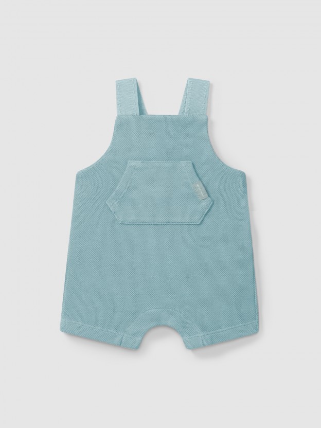 Piqué dungaree shorts Piqué dungaree shorts