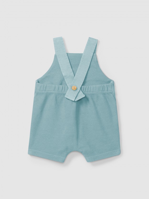 Piqué dungaree shorts Piqué dungaree shorts