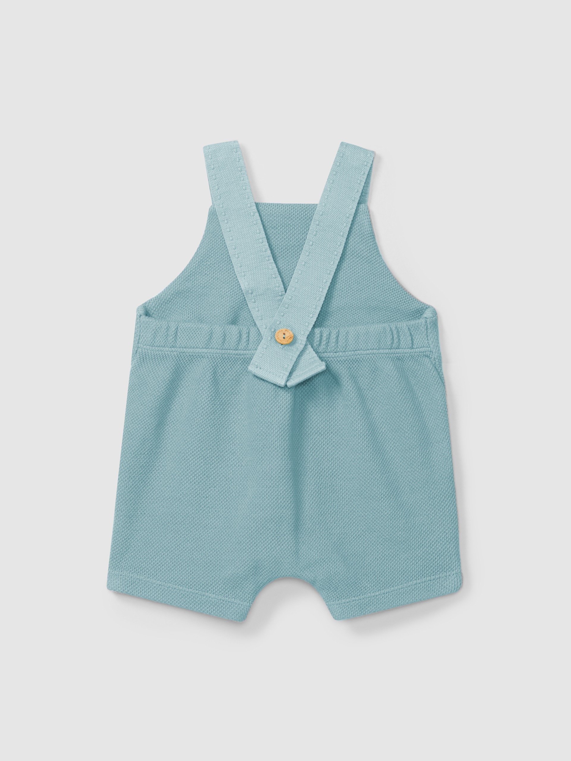 Piqué dungaree shorts