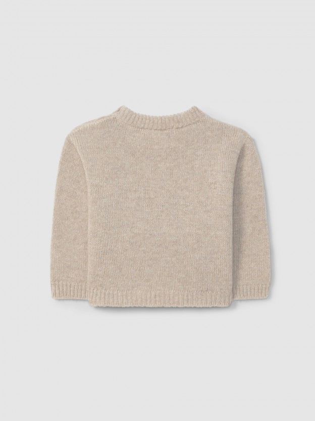 Knitted jumper with figurative intarsia Knitted jumper with figurative intarsia