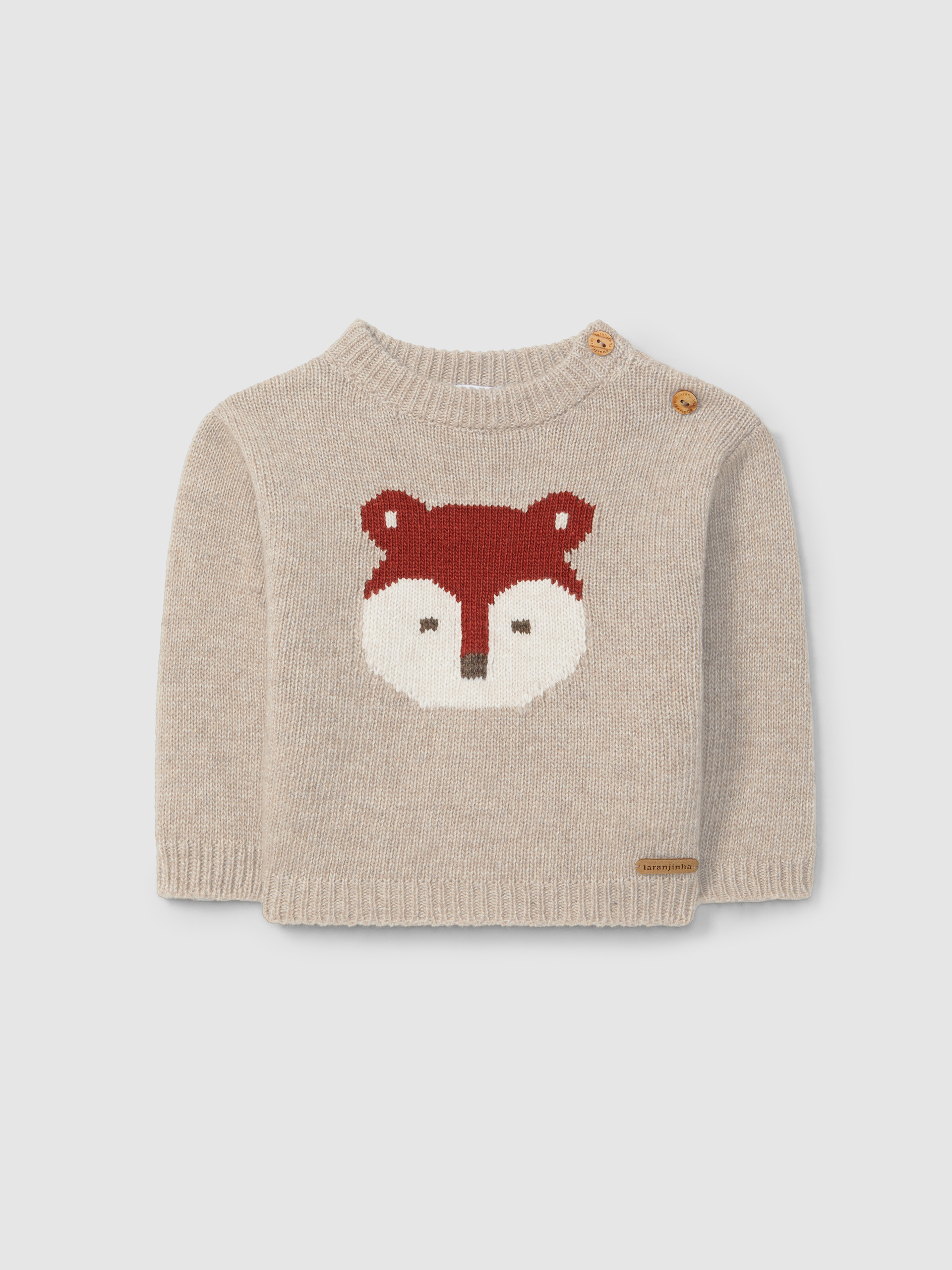 Knitted jumper with figurative intarsia