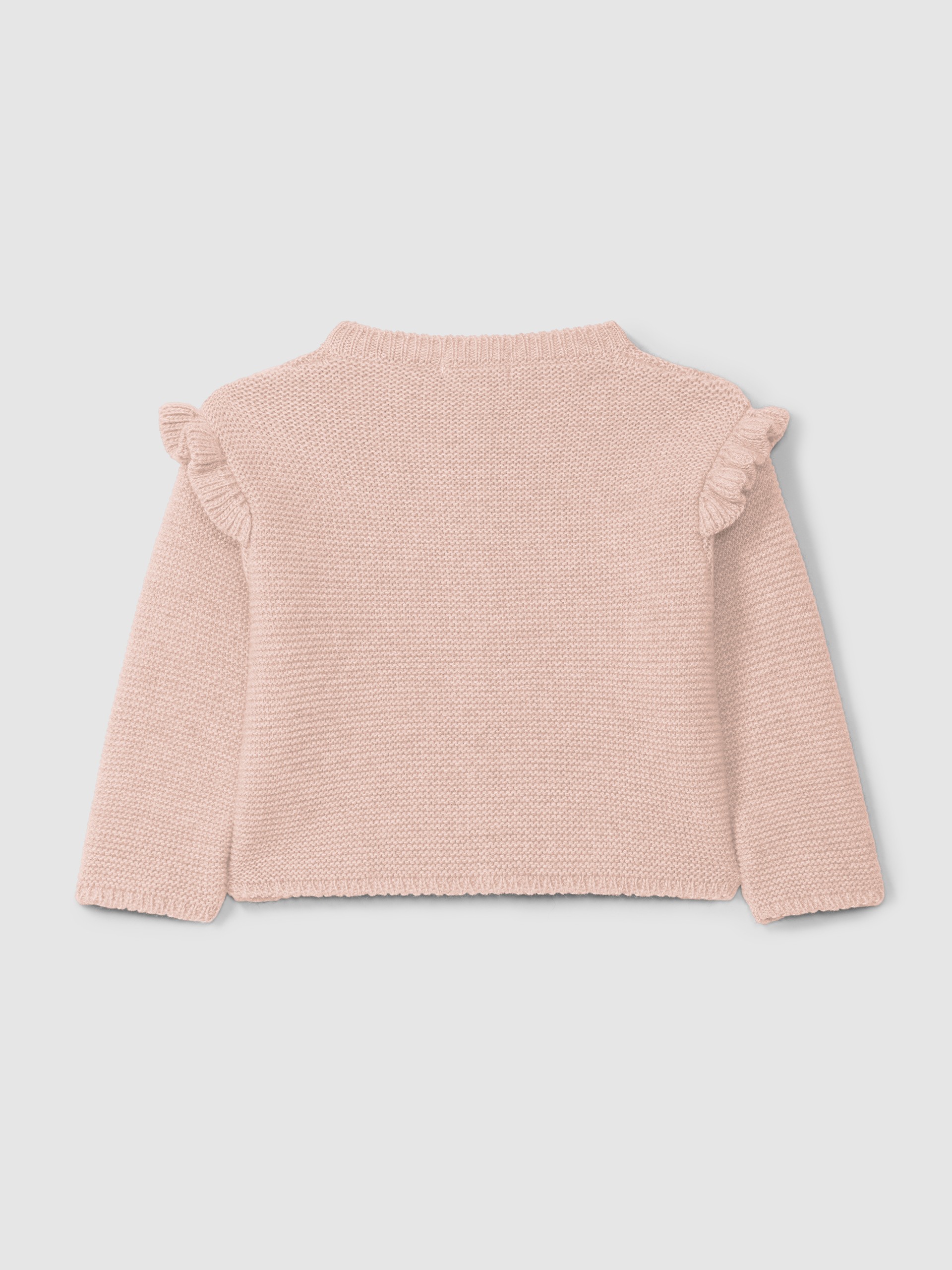 Knitted cardigan with ruffled detail