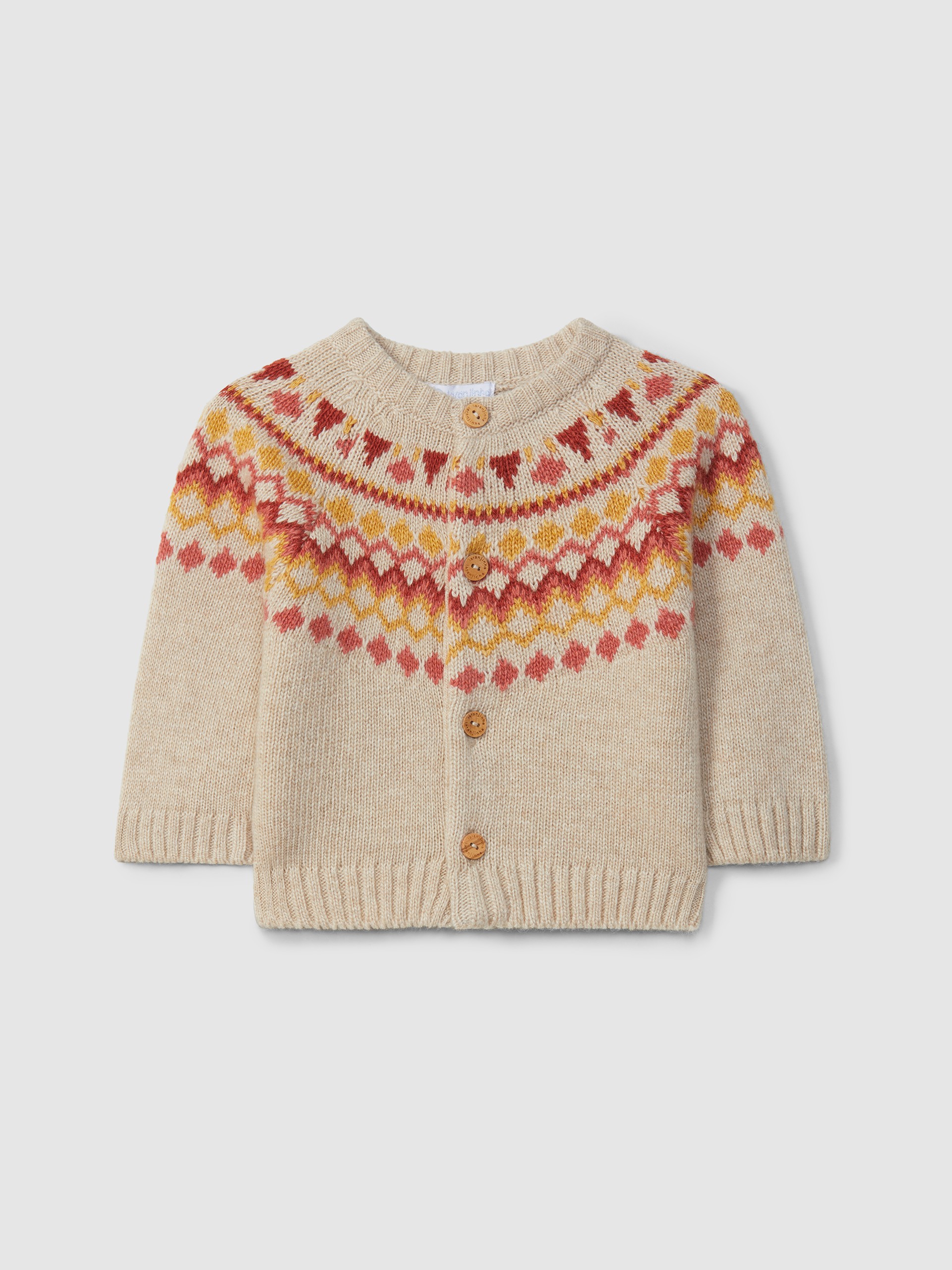 Abrigo tricotado con jacquard