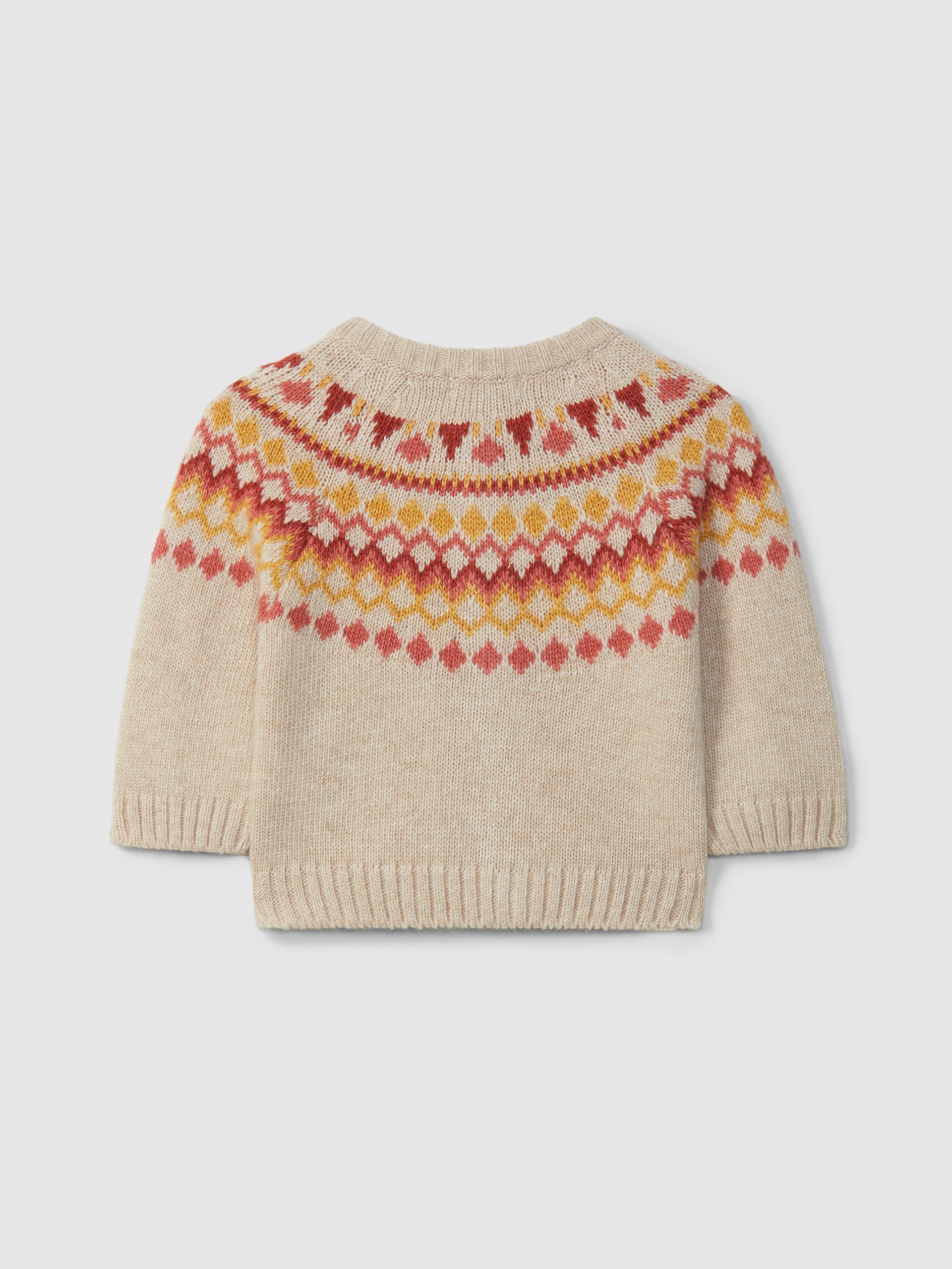 Abrigo tricotado con jacquard