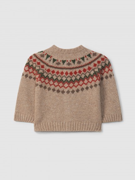 Knitted cardigan with jacquard Knitted cardigan with jacquard