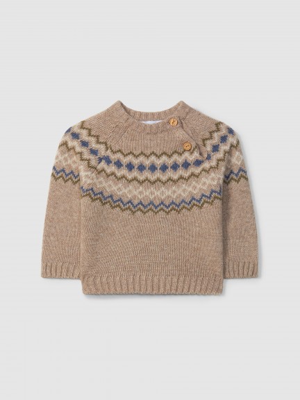Knitted jumper with jacquard Knitted jumper with jacquard