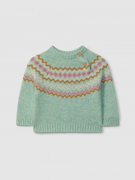 Knitted jumper with jacquard Knitted jumper with jacquard