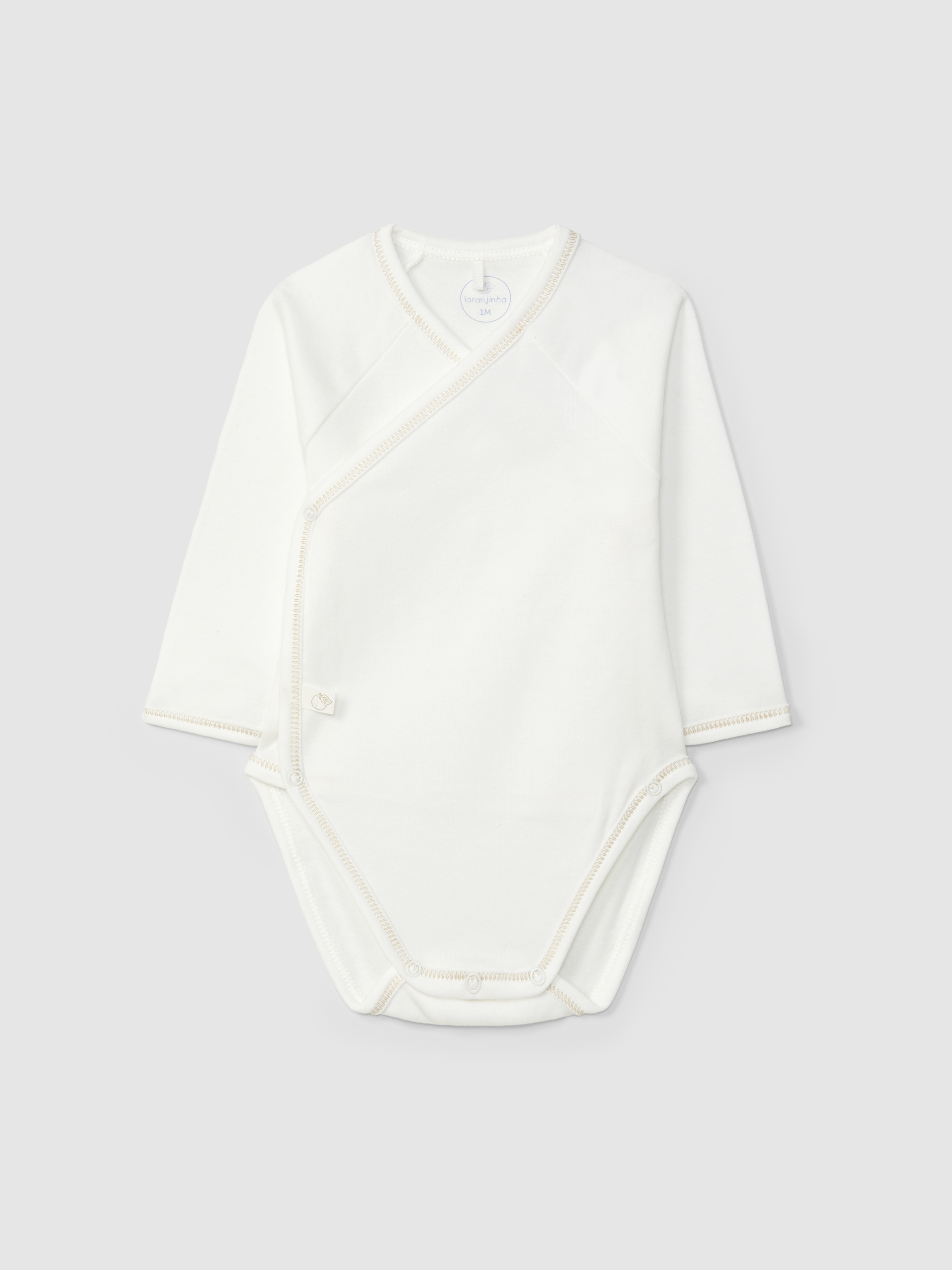 Body croisé uni en coton