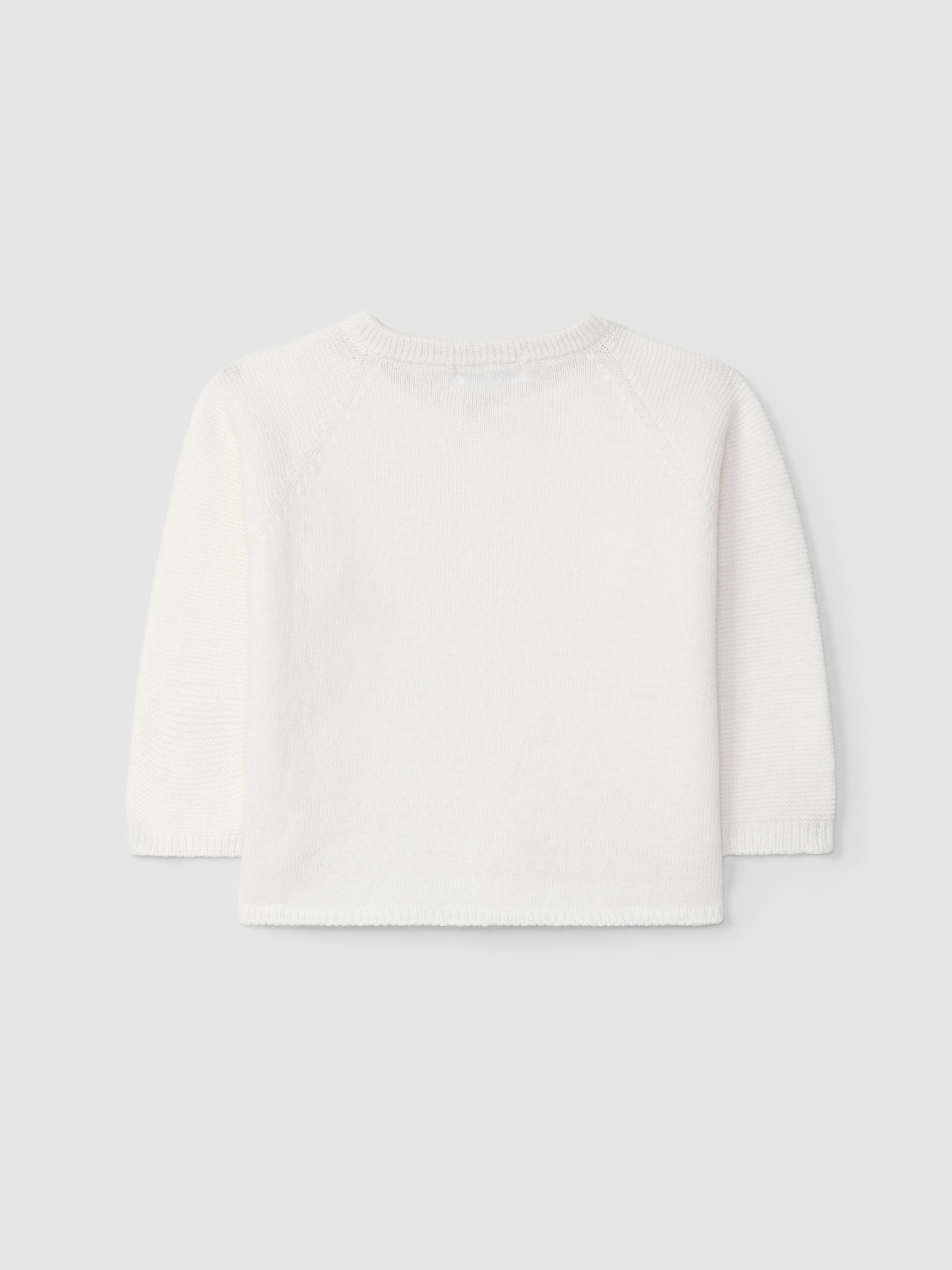 Knitted cardigan round collar