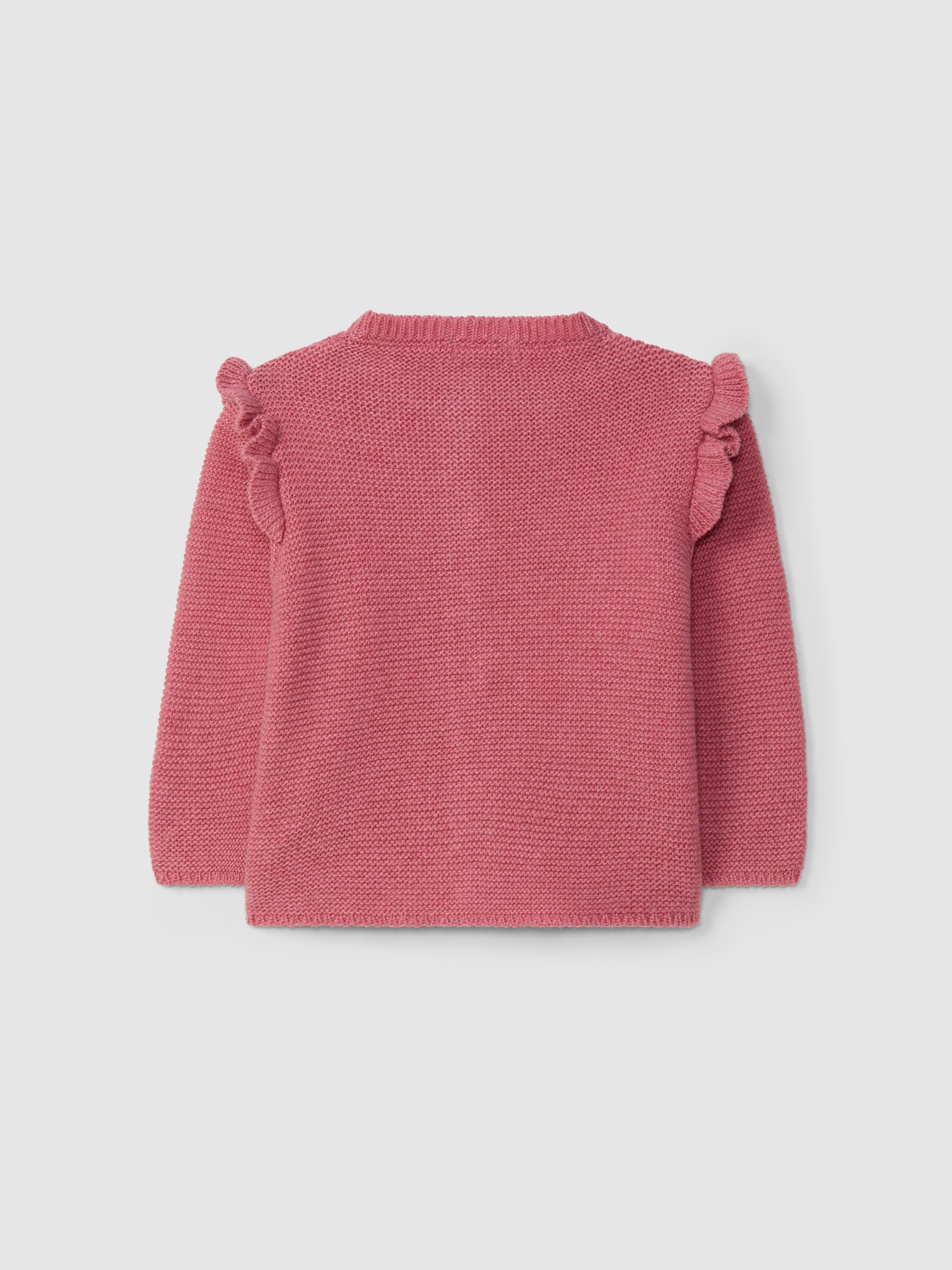 Knitted cardigan with ruffled detail
