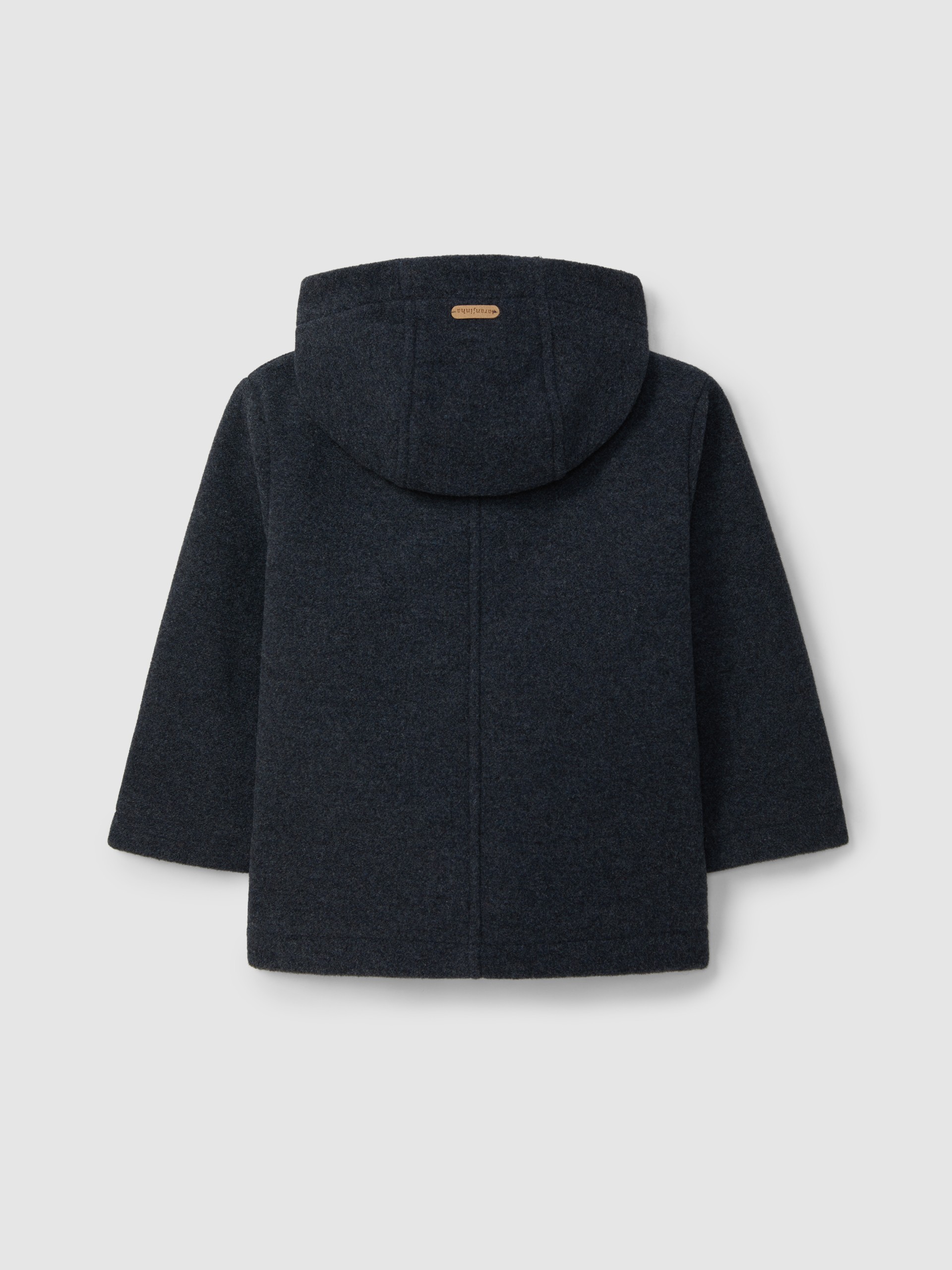 Hooded overcoat with pockets