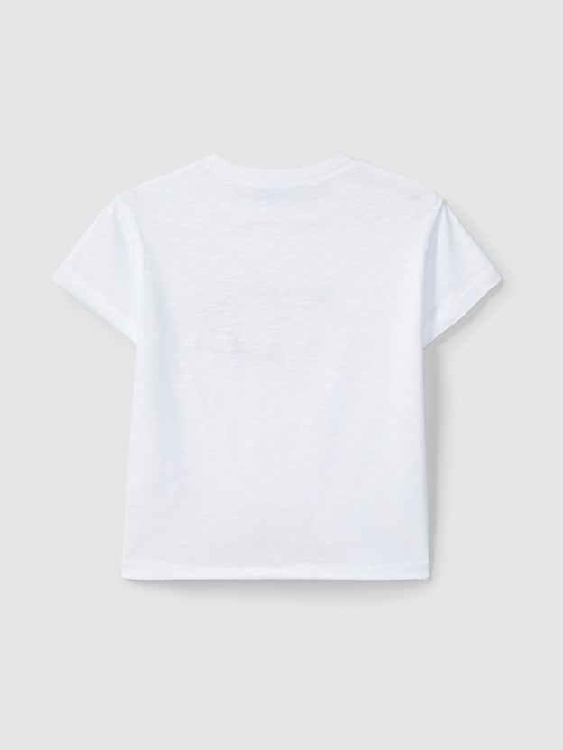 T-shirt "Nautic club" com prancha T-shirt "Nautic club" com prancha
