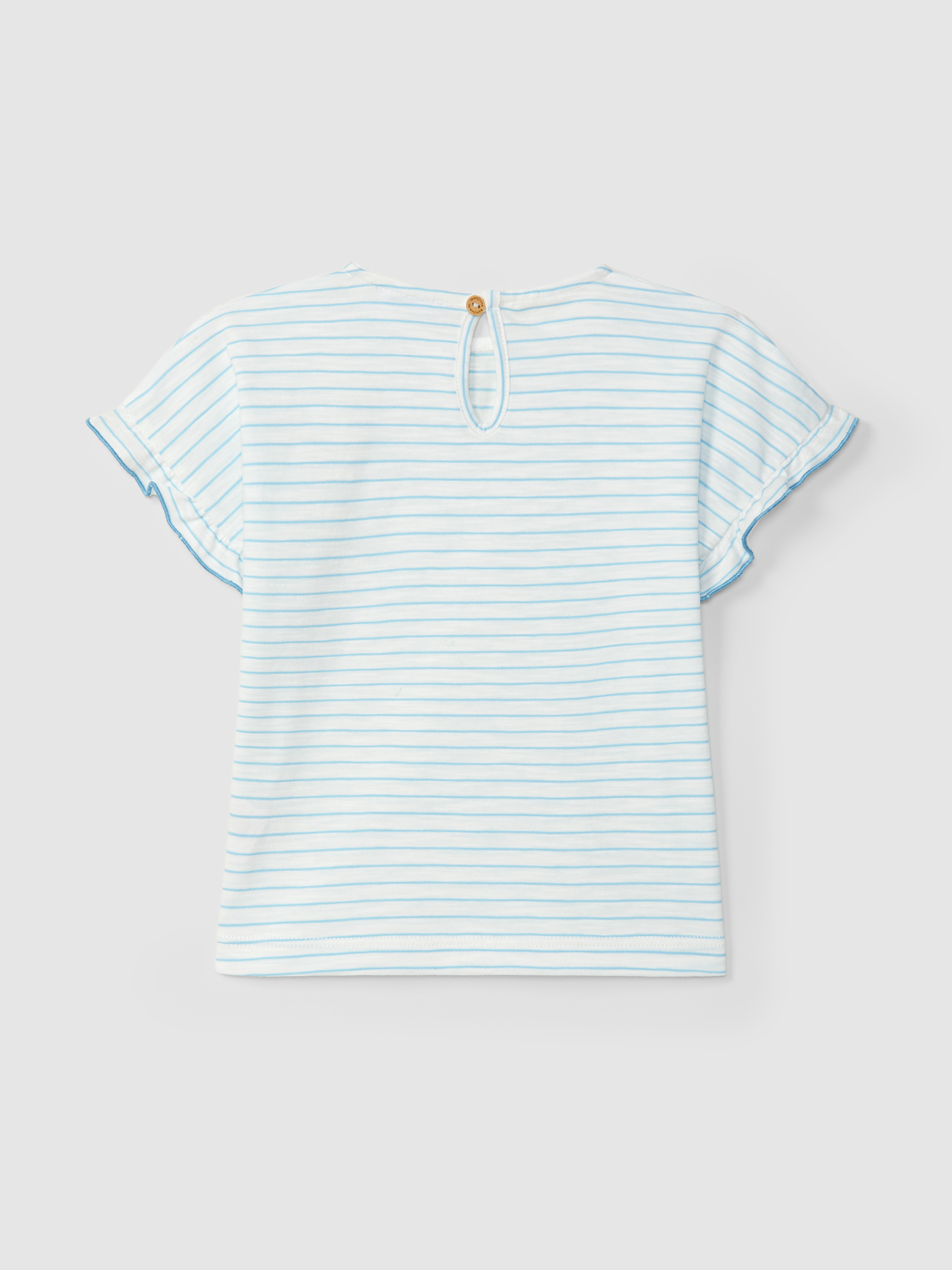 Camiseta rayas con mangas de volante