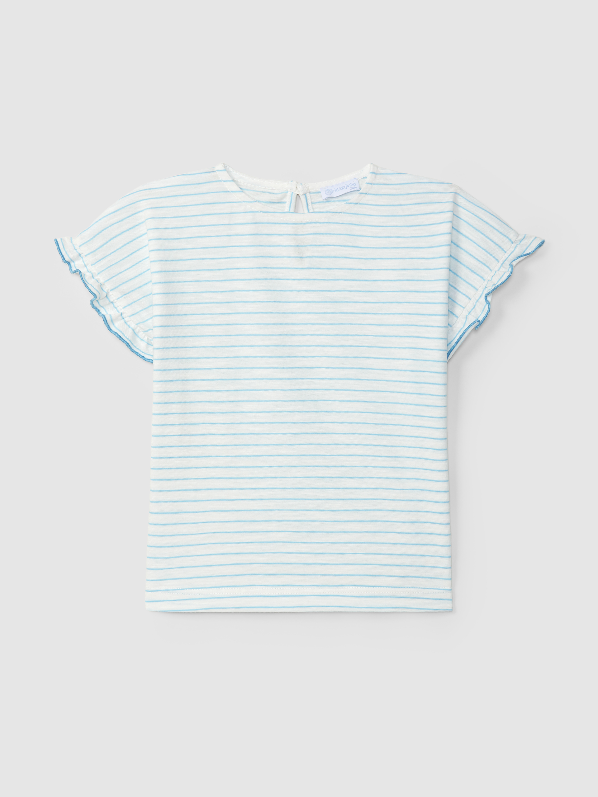 Camiseta rayas con mangas de volante