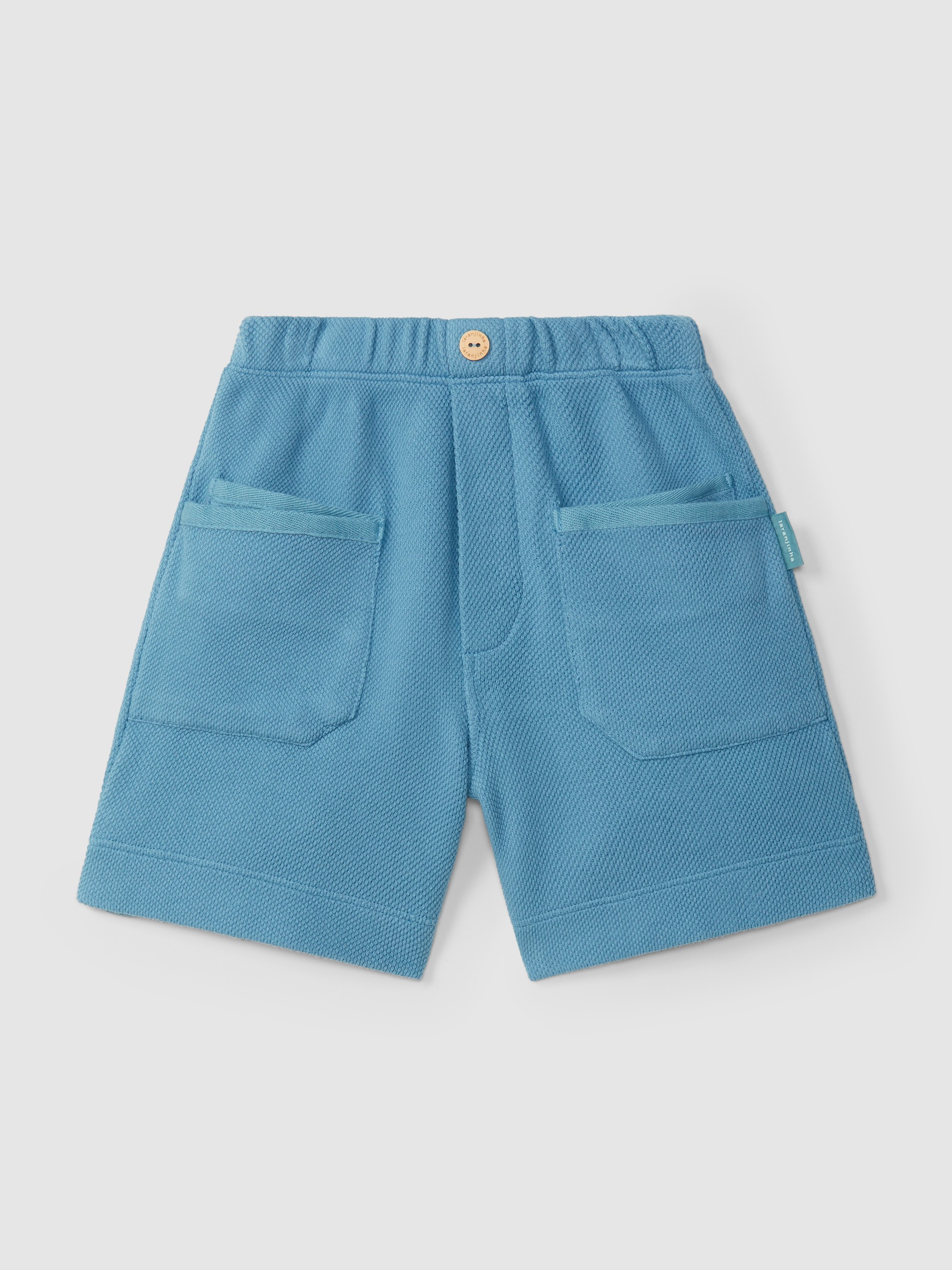 Pantalón corto pull-up de piqué con bolsillos