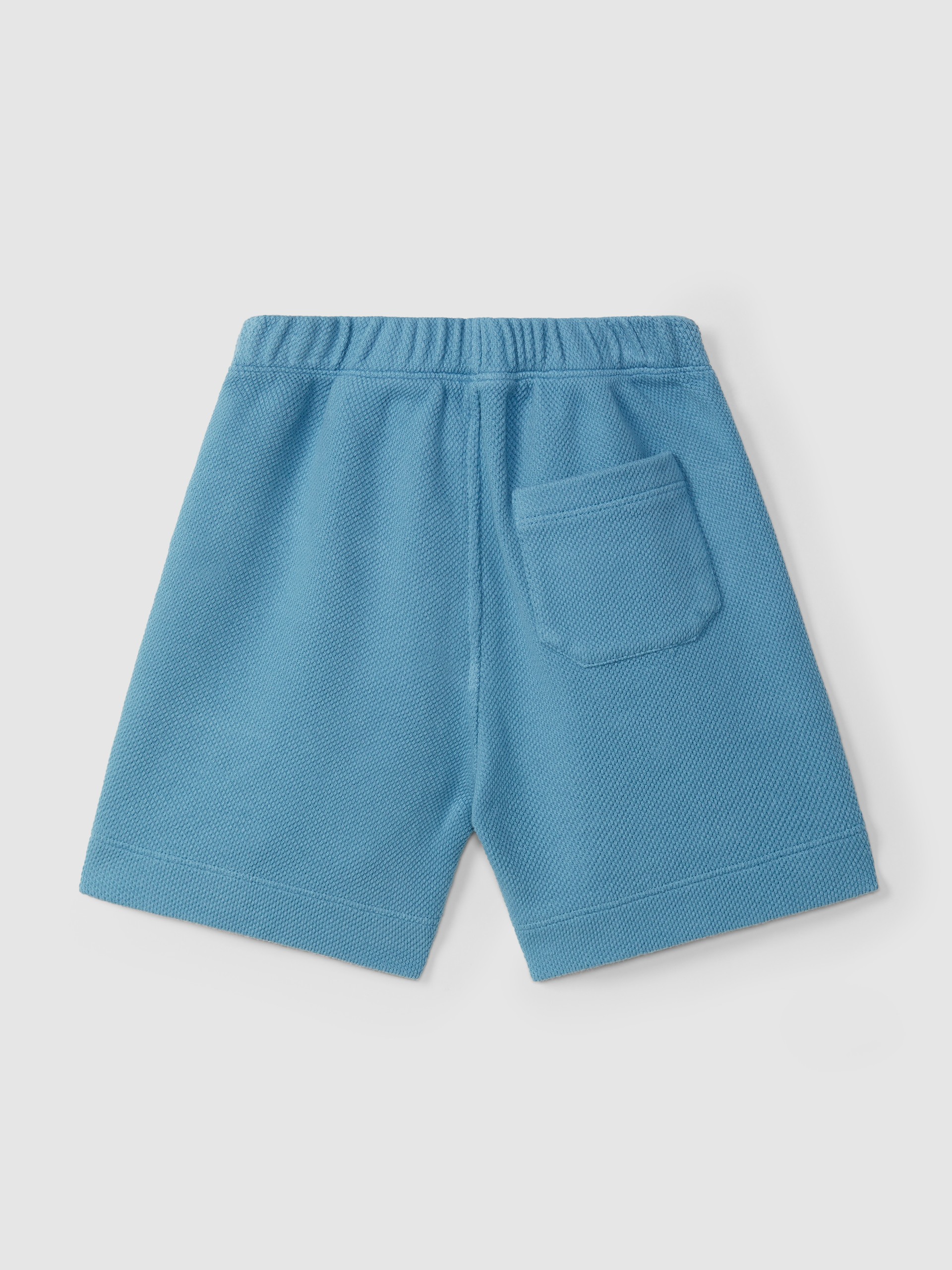 Pantalón corto pull-up de piqué con bolsillos