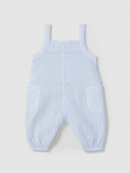 Striped seersucker dungarees Striped seersucker dungarees