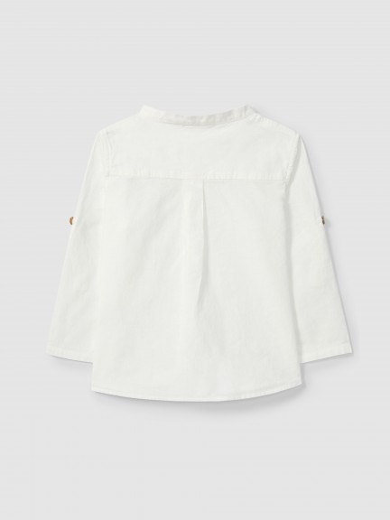 Shirt linen mandarin collar Shirt linen mandarin collar