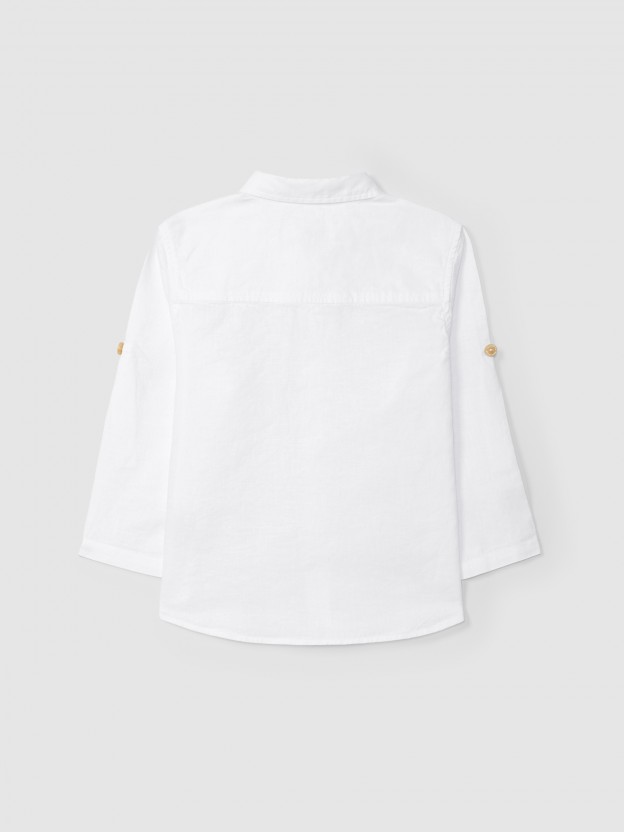 Plain shirt with collar Plain shirt with collar