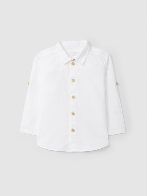 Plain shirt with collar Plain shirt with collar