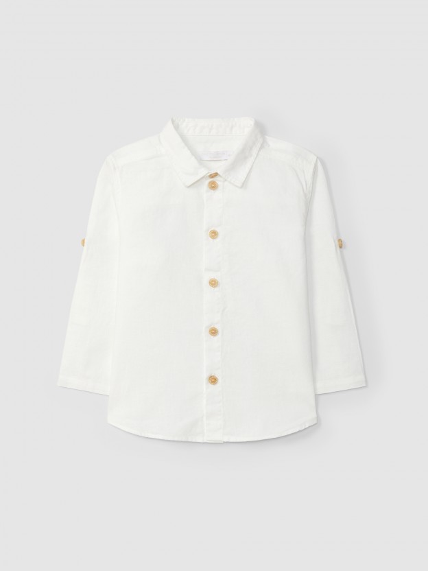 Plain shirt with collar Plain shirt with collar