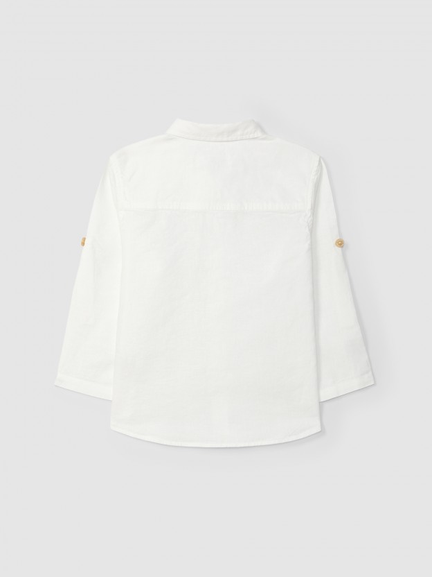 Plain shirt with collar Plain shirt with collar