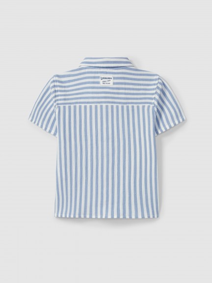 Striped gauze shirt Striped gauze shirt