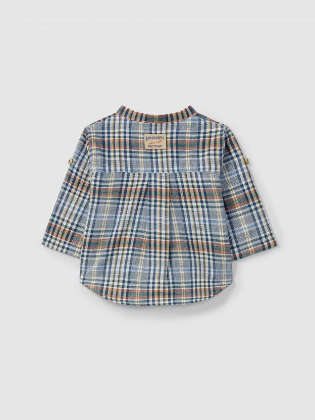 Camisa cuello mao cuadros Camisa cuello mao cuadros